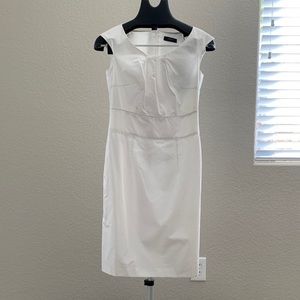 NWT White Esprit Knee Length Sheath Dress